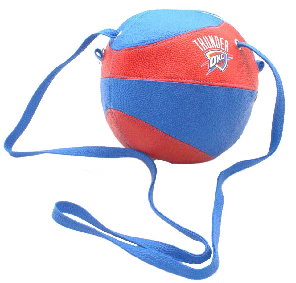Oklahoma City Thunder 篮球钱包 - 6 英寸斜挎包带拉链和拉链 — 第 1/1 张图片