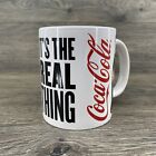Coca-Cola 'It's the Real Thing' Coffee Tea Mug Retro All-Over Graphic 8 oz