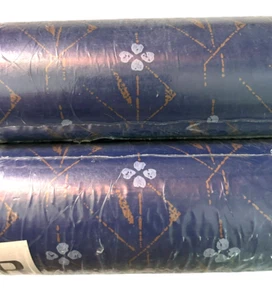 Schumacher Wallpaper - Cobalt Blue With Copper Hued Decoration Triple Rolls - Picture 1 of 2
