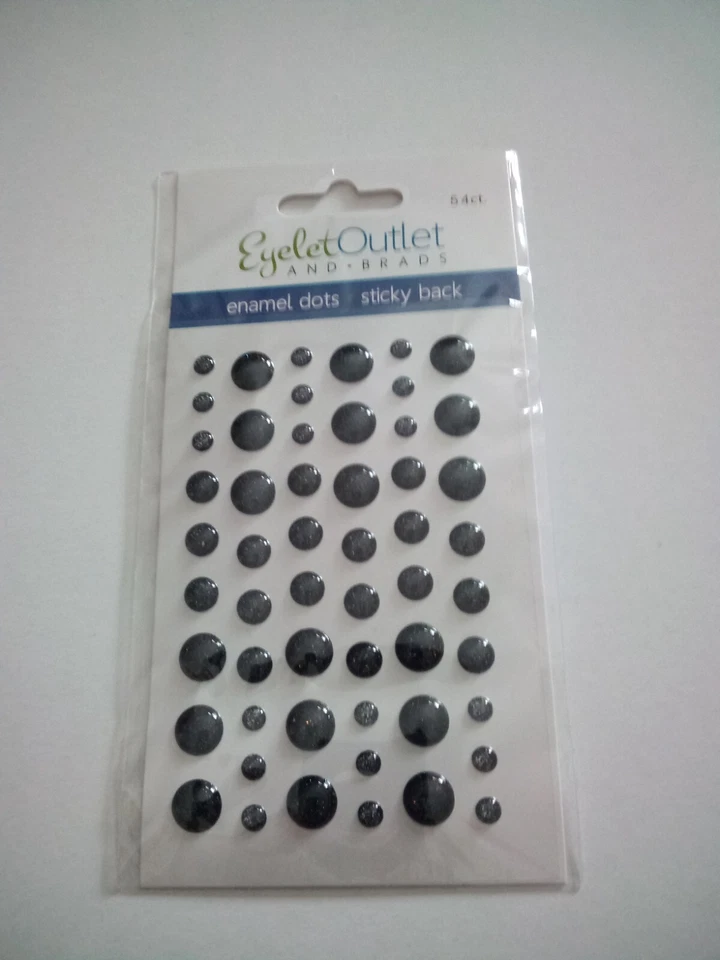 Ojales Salida Pegajoso Esmalte Trasero Puntos Varios Tamaños Brillo Negro Foto 1 de 1