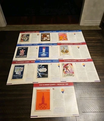 Lote De 10 Juegos Olímpicos de Verano e Invierno PARCHES COLECCIONABLES Y TARJETAS INFORMATIVAS 1996  Foto 1 de 4