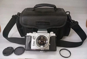 Topcon RE Super SLR w/ RE Auto-Topcor 58mm f1.8 Lens w/Cap, Filter, Bag EXC++ - Picture 1 of 16