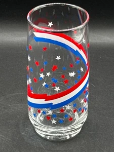 Libbey Red White & Blue Stars and Stripes Patriotic American Glass Tumbler - Picture 1 of 3