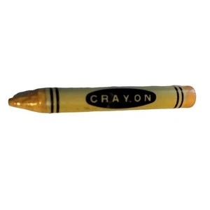 Yellow Crayon Hair Clip Barrette Vintage 1960 - Picture 1 of 4