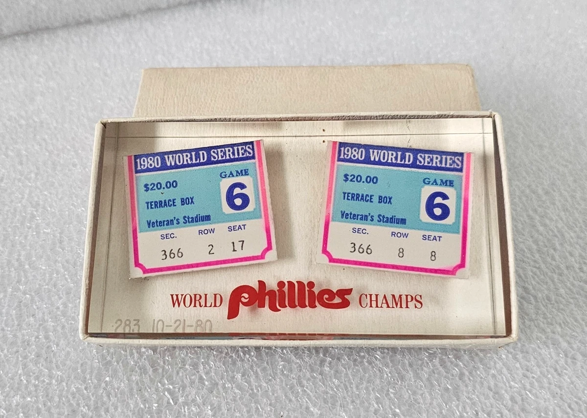 Philadelphia Phillies Baseball 1980 Vintage Sports Ticket Stubs
