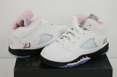 Nike Air Jordan 5 V Retro OG TD Niño pequeño AJ5 Medio Suave Rosa HQ7981-102 EG Foto 1 de 4