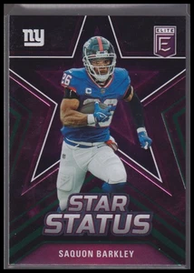 2023 Panini Donruss Elite #9 Saquon Barkley Star Status Green Foil - Picture 1 of 2