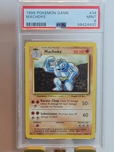 1999 Pokémon  MACHOKE PSA 9  PERFECT CENTERING - FRESH SLAB  - Picture 1 of 3