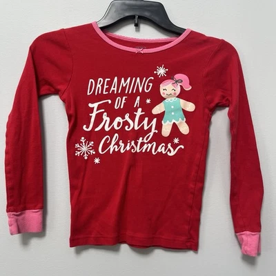 Top de niña Carter's PJ solo dice soñar con una Navidad helada talla 8 Foto 1 de 4