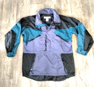 Chaqueta cortavientos vintage Columbia para hombre talla XL 1/4 cremallera suéter con capucha - Imagen 1 de 13