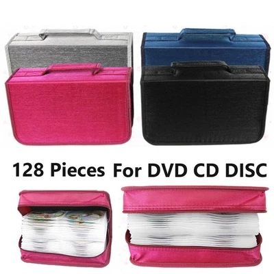 128 DVD CD DISC Holder Storage Case Album Folder Wallet Carry Bag Organizer Bag - Image 1 of 4