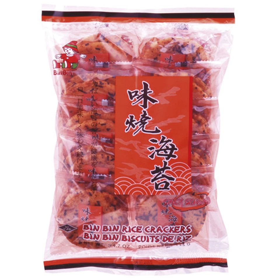 135g Scharfe Seetang Reiscracker Bin Bin Brand Seaweed Rice Cracker aus Thailand - Bild 1 von 1