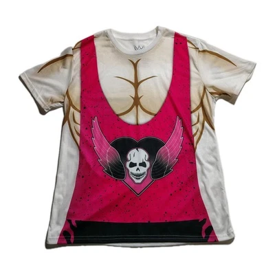 Camiseta Disfraz Retro WWE Bret Hart 'Hitman' Para Hombre Talla M Rosa y Negro Ataque Foto 1 de 3