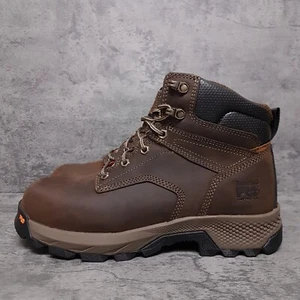TIMBERLAND Pro Titan EV Comp Safety Toe 6" Work Boots Mens Size 8.5 Brown - Picture 1 of 7