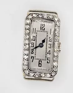 Lady Patek Philippe 18K White Gold Diamond Wrist Watch Runs #103124-1 - Picture 1 of 6