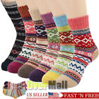 3 Pairs Womens Winter Warm Thermal Wool Boots Socks Heavy Duty Boot Socks 5-12