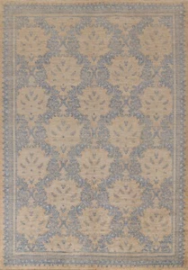 Vegetable Dye Geometric Oushak Turkish Area Rug Hand-knotted Dining Room 8'x10' - Picture 1 of 12