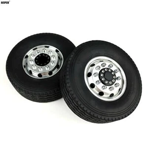AXSPEED Rad Vorderräder Reifen & Felgen Fur RC 1:14 Tamiya LKW Truck Scania - Bild 1 von 11
