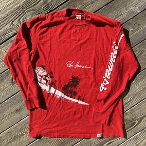 Vintage 70s 80s Crazy Shirts Ski Hawaii Long Sleeve T-shirt Large Made in USA - Picture 1 of 7