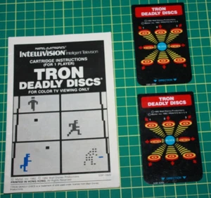 Mattel Intellivision Game Manual and Overlays: Tron Deadly Discs - Picture 1 of 2