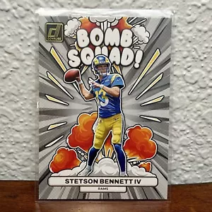 STETSON BENNETT IV 2023 DONRUSS FOOTBALL #BS-4 BOMB SQUAD ROOKIE RC LA RAMS - Foto 1 di 2