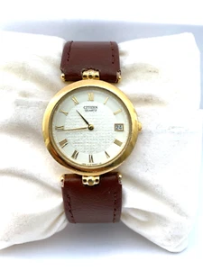 Citizen Eco Drive Vintage Damen Date 100MT WR Lederarmband Uhr 6115 Y 67491 - Bild 1 von 11