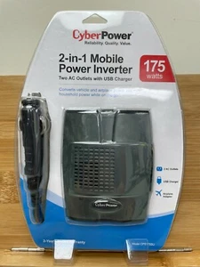 New CyberPower 2-in-1 Mobile Power Inverter - 175 watts Model CPS175SU - Picture 1 of 2
