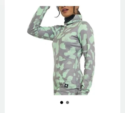 Burton Women’s Large Midweight Base Layer Long Sleeve Long Neck Shirt Rosette - Image 1 of 4