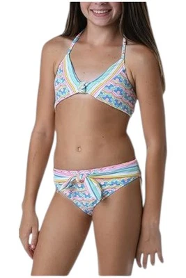 Conjunto de bikini/traje de baño hipster triángulo para niñas Hobie multi/garisias Foto 1 de 2