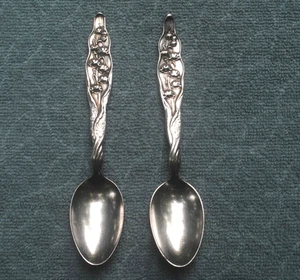 Lily of the Valley by Whiting, Sterling Silver, 2 teaspoons - Picture 1 of 6