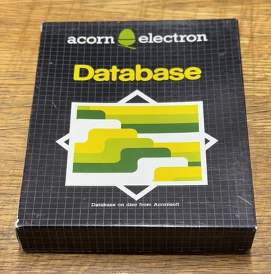 Acorn Electron - Acornsoft - Software de base de datos - Disquete de 3,5" en caja con manual - Imagen 1 de 4