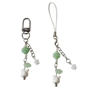 Lovely Hand Beaded Rabbits Designs Phone Accessory Resin Charm for Bags - Picture 1 of 10