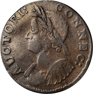 1786 Connecticut 1/2p M5,5-M W2595 R3 Mailed Büste links PCGS VF35 AUSWAHL! - Bild 1 von 8