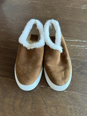 Туфли домашние TORY BURCH из овчины коричневые замшевые комфортные повседневные женские размер 6,5 - Изображение 1 из 4