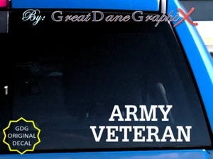 Pegatina de calcomanía de vinilo Army Veteran - elección de color - alta calidad - Imagen 1 de 2