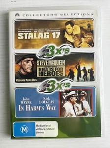 Stalag 17 / Hell is for Heroes / In Harm's Way (R4 DVD 3 Disc) - Picture 1 of 6