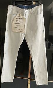 Maison Martin Margiela x H&M White Painted Denim Pants 34 Jeans Men Fashion NWT