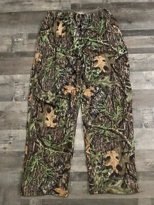 Mossy Oak Mesh Lined Nylon Pants XL Camo Elastic Waist Hunting Fishing (F378) - Picture 1 of 7