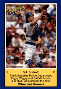 1990 Brewers Police #23 B.J. Surhoff   