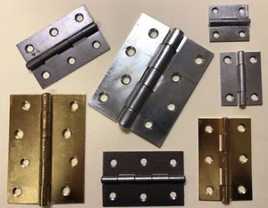 Bisagras a tope, bisagras de puerta, color propio, electro latón, BZP. - Imagen 1 de 3
