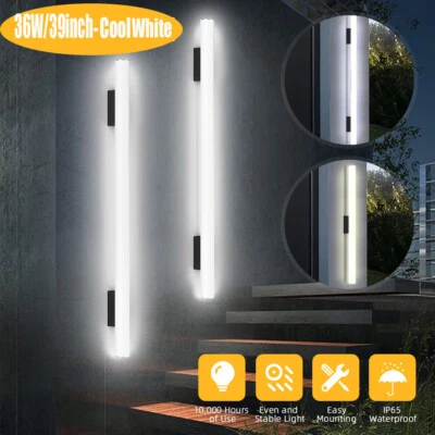 Aplique de Pared LED Lámpara Moderna Exterior Luces Exteriores Tira Larga Impermeable Foto 1 de 4
