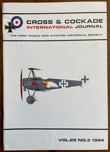 CROSS & COCKADE INTL V25 N3 WW1 RICHTHOFEN S 21st VICTORY JASTA 7 RFC No.7 SQN - Picture 1 of 3