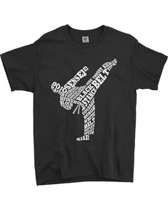 Karate Typography Youth T-Shirt Martial Arts Gift Idea - Picture 1 of 14