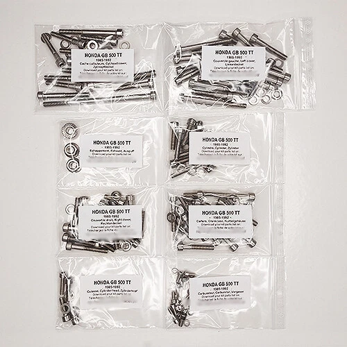 HONDA GB 500 TT 1985-1992 TOURIST TROPHY Motor Inbus Juego de tornillos GB500 Foto 1 de 1