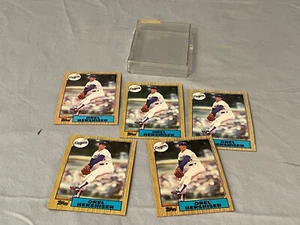 Lote de 5 tarjetas de béisbol Orel Hershiser 1987 de los Dodgers de Los Ángeles - Imagen 1 de 3