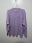 Haband Sweater Size XL Purple Pull Over Round Neck Long Sleeve Casual Work