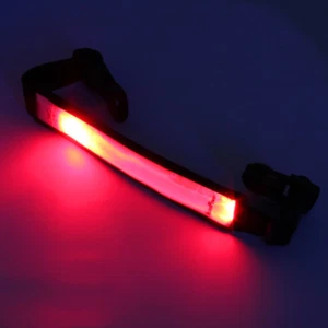 Non-OEM Reflective Fiber Flashing Red LED White Stretch Safety ARM BAND x2 - Picture 1 of 3