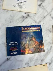 Iron Sword Wizards & Warriors II Nintendo Entertainment System NES solo manuale M