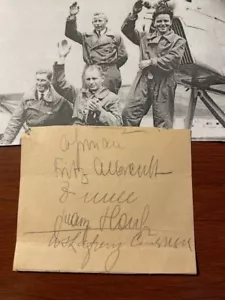 AVIATORS SIGNED CREW D-1422 WOLFGANG VON GRONAU AND CREW ALL SIGNED - Picture 1 of 1