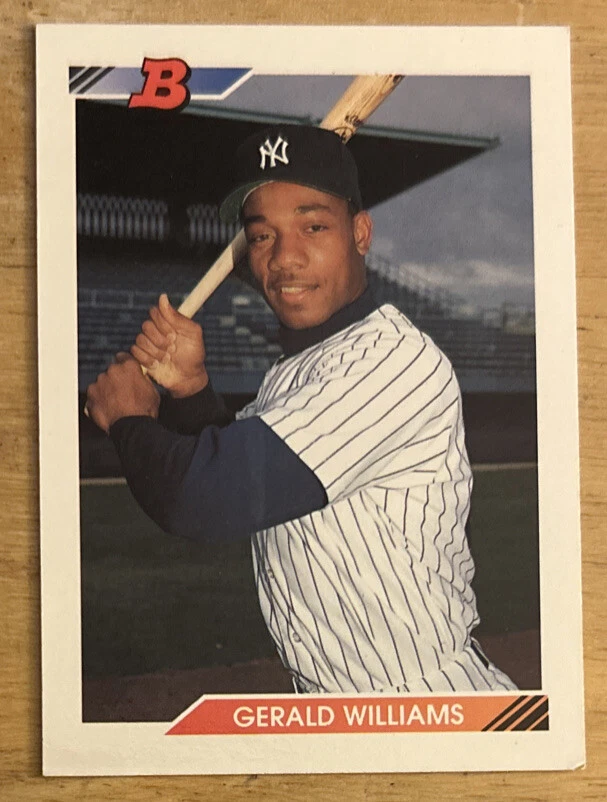 1992 Bowman Gerald Williams Rookie Card RC #113 Yankees OF VG O/C & Corner Dings - Image 1 of 2